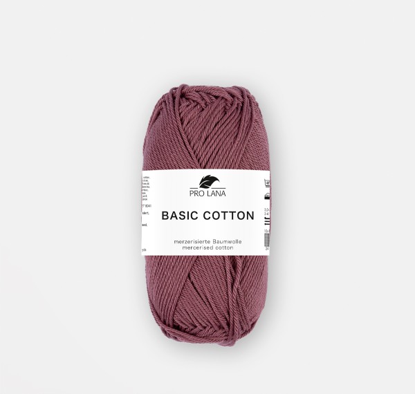 Basic Cotton Baumwoll-Häkelgarn-Burgund