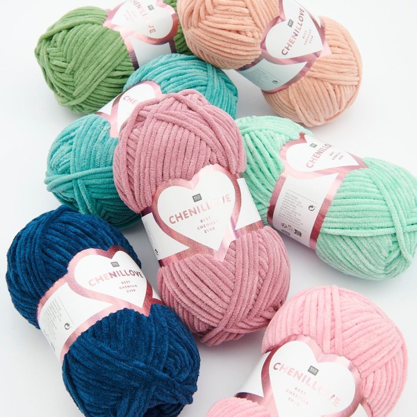 Rico Design Creative Chenillove 100g 110m – Chenille Garn weich & flauschig für Amigurumi & Häkelpro