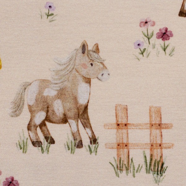 Baumwolljersey bedruckt Farm by Christiane Zielinski von Swafing