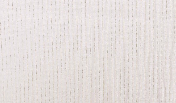 Musselin-Double Gauze EMMA Folienstreifen Gold/Natur