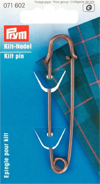 Kiltnadel, 76mm, messingfarbig