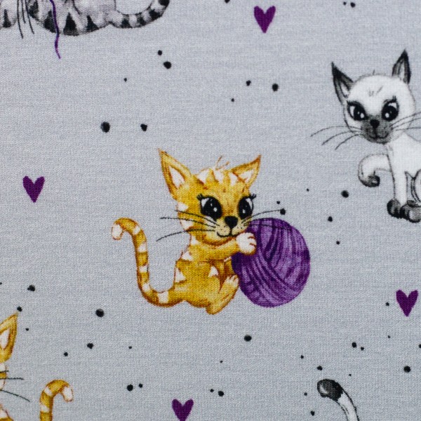 Baumwolljersey bedruckt Cats & Dogs by Sabine Marschall von Swafing