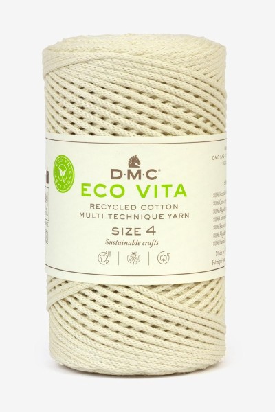 DMC Nova Vita 4 / Eco Vita 4 – 250 g Recyclinggarn | 200 m | Makramee-, Häkel- & Strickgarn