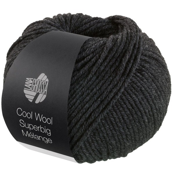 Cool Wool Superbig Melange-Dunkelgrau