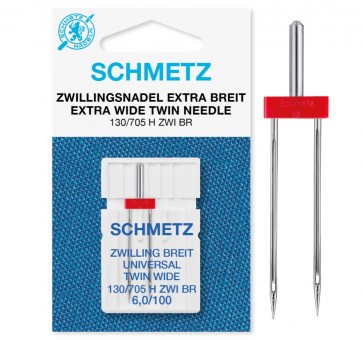 SCHMETZ Zwillingnadel 130/705 H ZWI BR 6.0 100 1 Ndl.