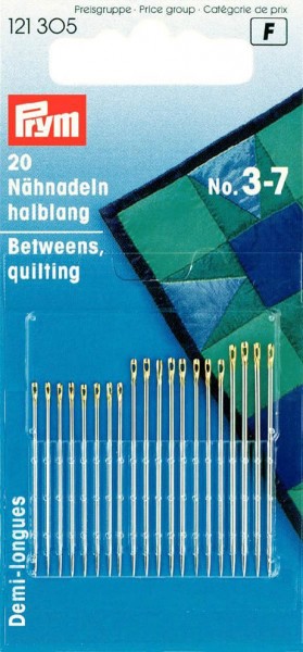 Nähnadeln halblang, Nr. 3-7, sortiert