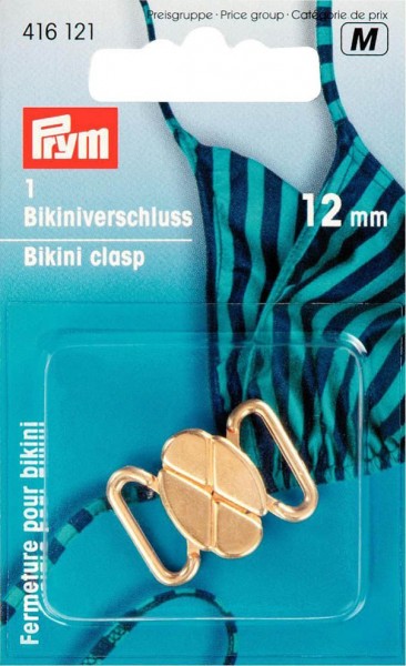 Bikini- und Gürtelverschluss, 12mm, goldfarbig