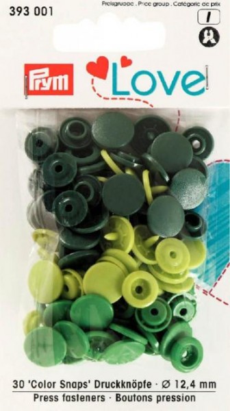 Druckknopf Color Snaps, Prym Love, Kunststoff, 12,4mm, grün