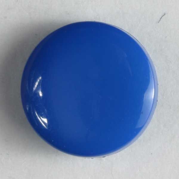MODEKNOPF SCHLICHT, GLÄNZEND - GRÖSSE: 13MM - FARBE: BLAU