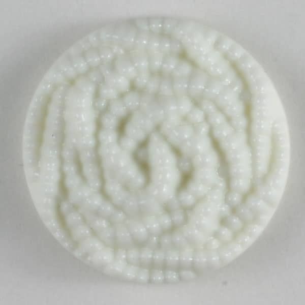 MODEKNOPF MIT PERLENMUSTER - GRÖSSE: 15MM - FARBE: WEISS