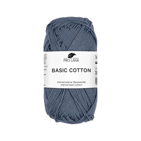 Basic Cotton Baumwoll-Häkelgarn-Graublau