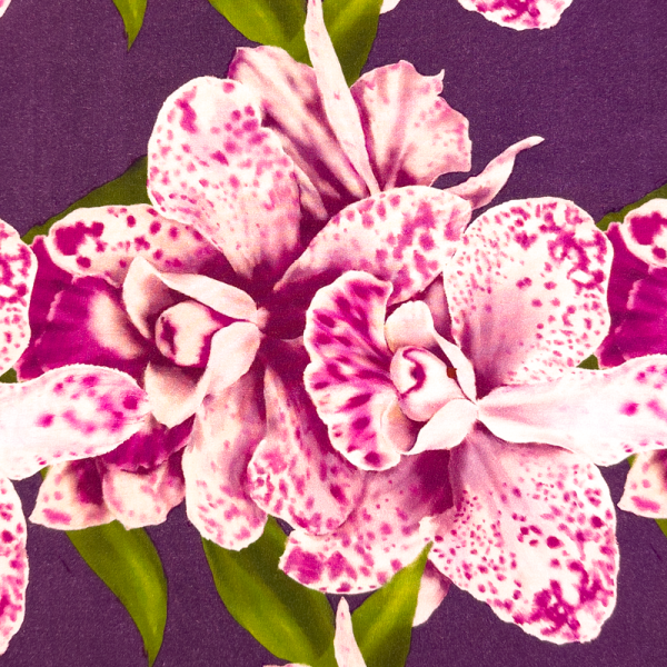 Viskose Popeline Bedruckt, Rosa Blüten Muster
