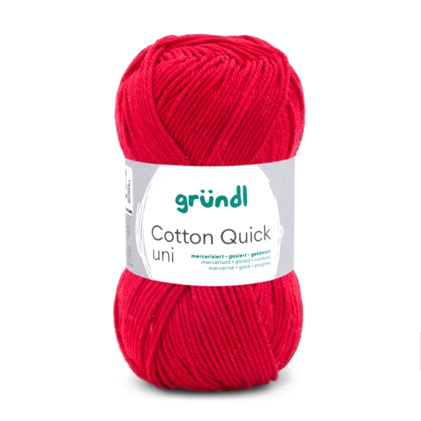 Cotton Quick Uni von gründle-Rot-10 Stück