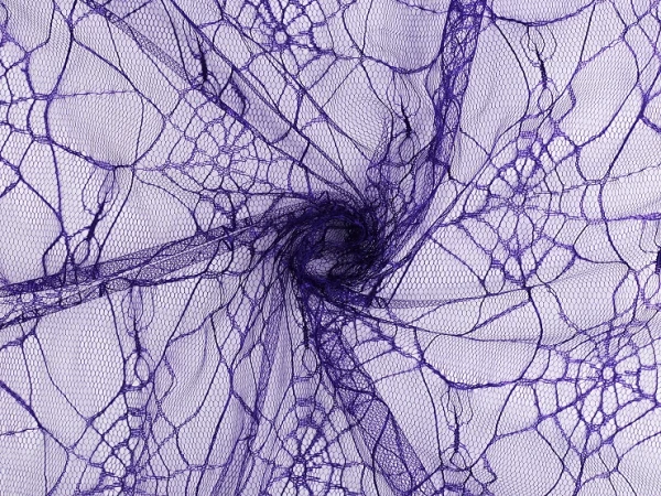Feiner Tüll mit Spinnennetzmuster-Lila