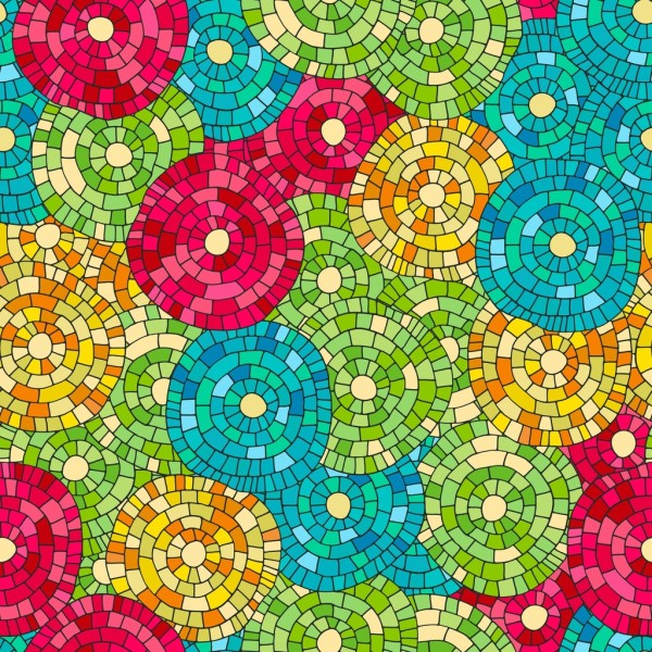 Viskose Popeline Bedruckt, Bunte Mosaik-Mandala