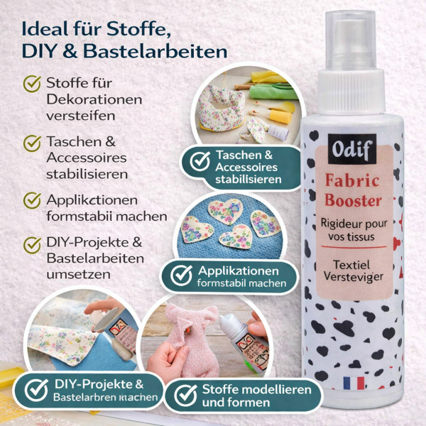 ODIF Fabric Booster 200 ml – Stoffversteifung Spray – für Textilien, DIY & kreative Projekte