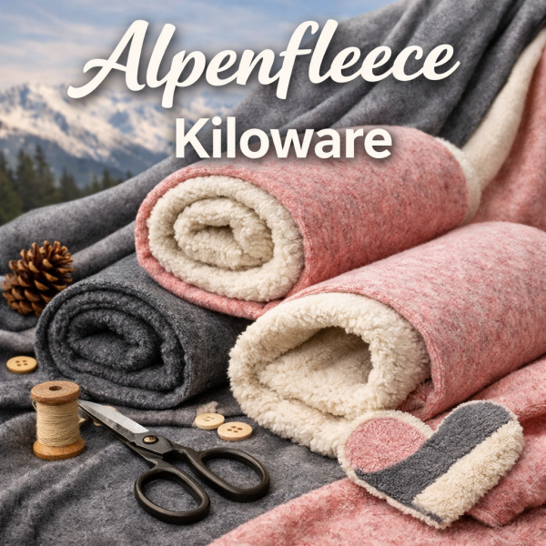 Kiloware Alpenfleece – bunt gemischtes Stoffpaket