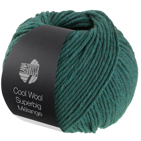 Cool Wool Superbig Melange-Dunkelgrün