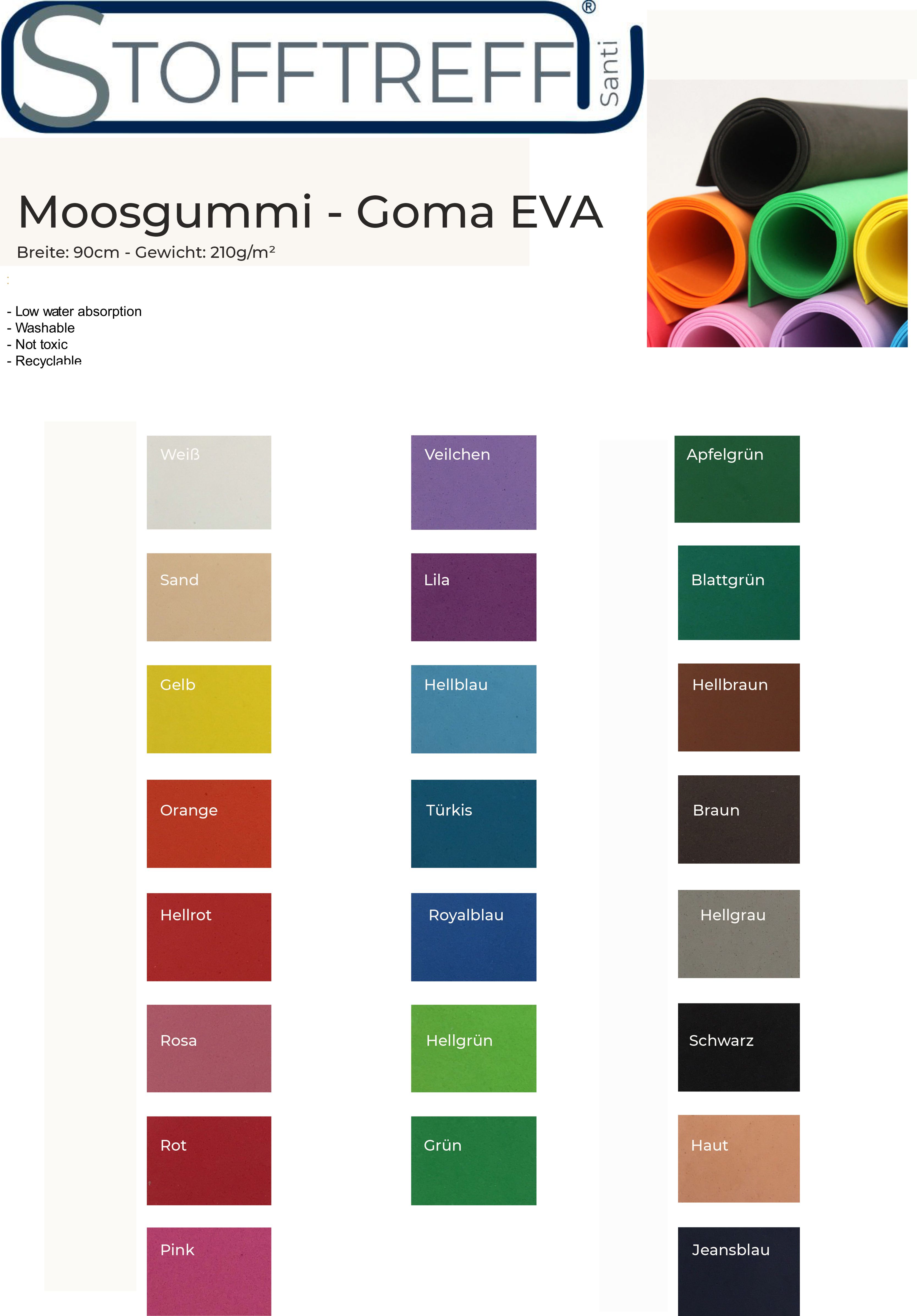 Moosgummi - Goma EVA Orange | Stofftreff Santi®