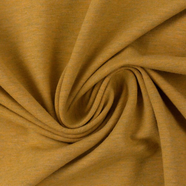 Baumwolljersey Vanessa Melange Senf 1314