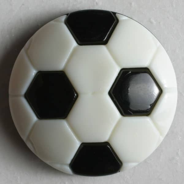 FUSSBALLKNOPF - GRÖSSE: 20MM - FARBE: SCHWARZ