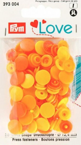 Druckknopf Color Snaps, Prym Love, 12,4mm, gelb