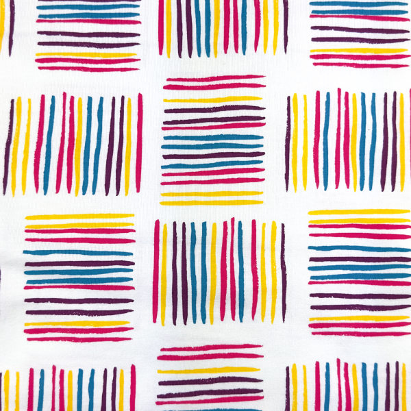 Jersey-Digital, Gedruckt buntes Streifen Muster
