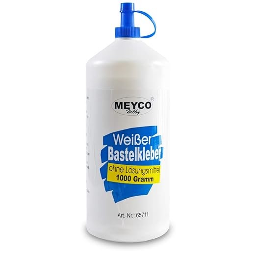 Meyco Bastelkleber 1000 g weiß – für Papier, Holz, Filz & Textil
