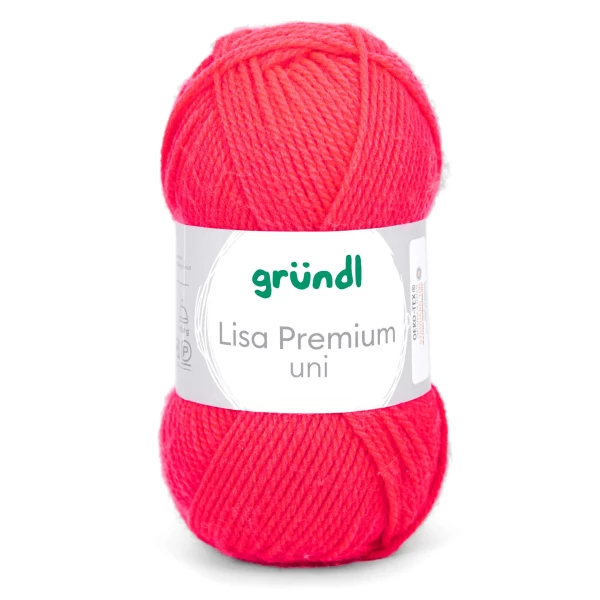 Lisa Premium Uni von gründl-Neonkoralle-10 Stück