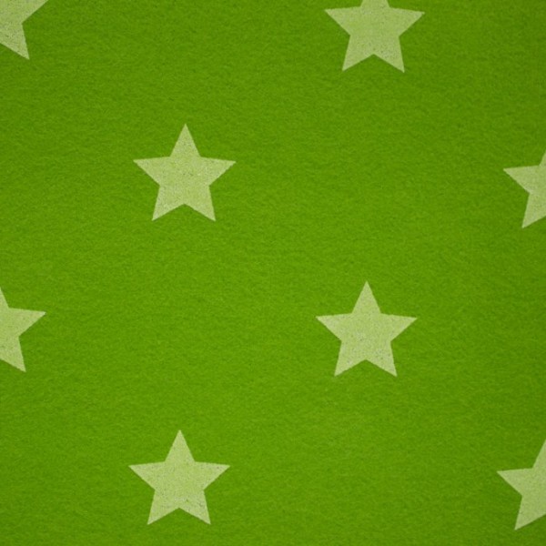 3,0 mm Filz Stars lime – 90 cm breit | Filzstoff mit Sternen