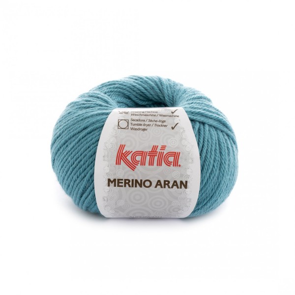 Merino-Aran-Wolle-Türkis