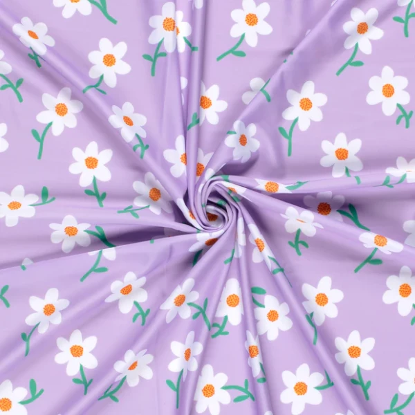 Swimwear Jersey UPF 50 Recycled Digitaldruck Große Blumen Lila