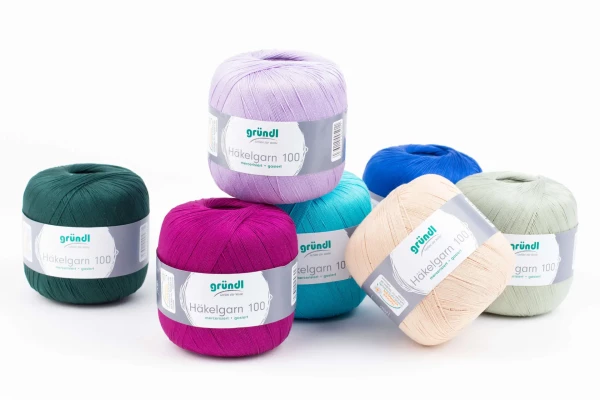 Gründl Häkelgarn 100g – Baumwollgarn mercerisiert, strapazierfähig & formstabil