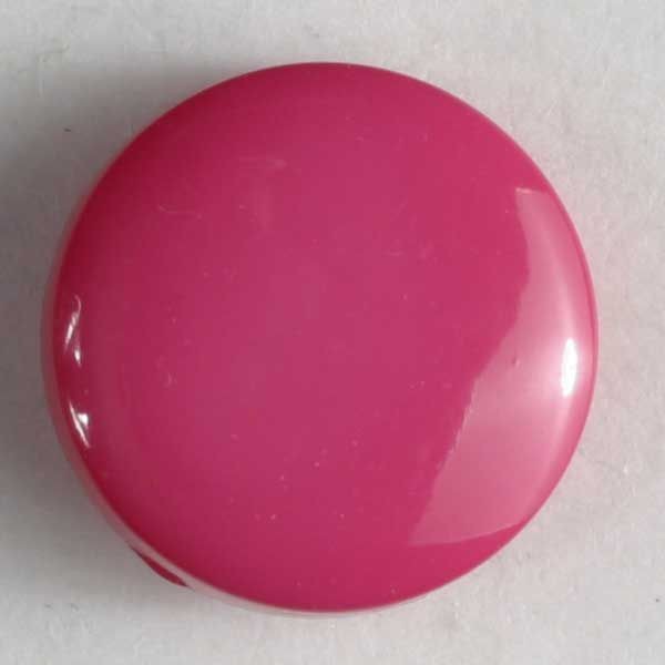 MODEKNOPF SCHLICHT, GLÄNZEND - GRÖSSE: 13MM - FARBE: PINK