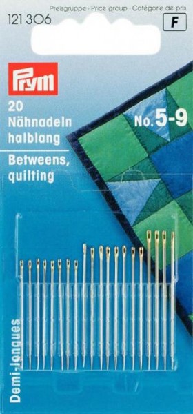 Nähnadeln halblang, Nr. 5-9, sortiert