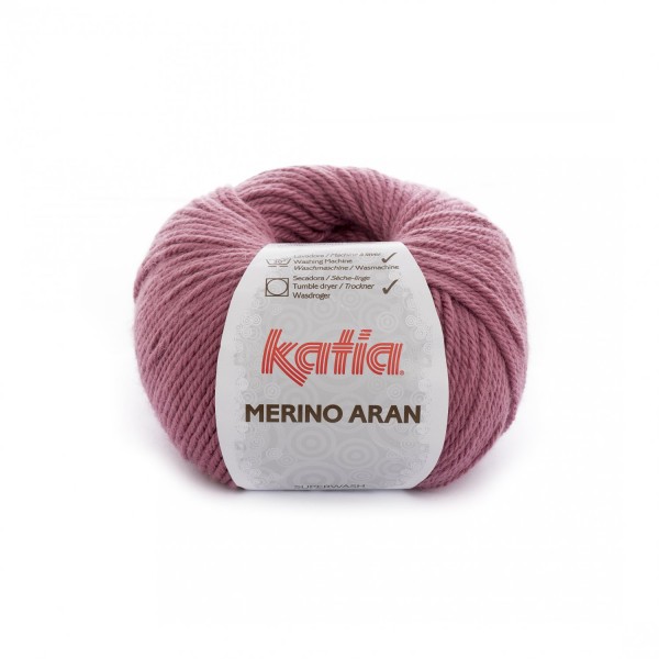 Merino-Aran-Wolle-Dunkelrose