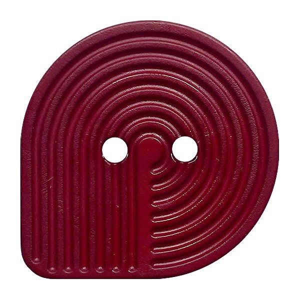 POLYAMIDKNOPF OVAL MIT 2 LÖCHERN - GRÖSSE: 32MM - FARBE: WEINROT