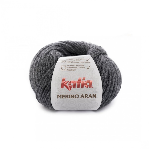 Merino-Aran-Wolle-Dunkelgrau