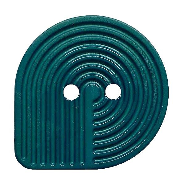 POLYAMIDKNOPF OVAL MIT 2 LÖCHERN - GRÖSSE: 32MM - FARBE: PETROL