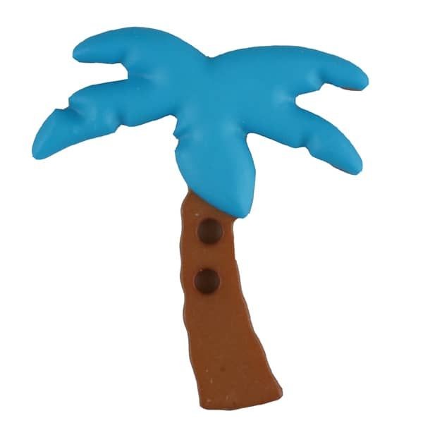 ZWEITEILIGER KINDERKNOPF KOKOSPALME - GRÖSSE: 25MM - FARBE: BLAU