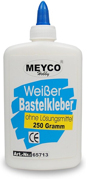 Meyco Bastelkleber 250 g weiß – für Papier, Holz, Filz & Textil