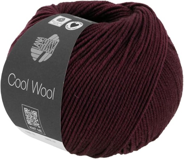 LANA GROSSA Cool Wool Melange Schwarzrot Meliert