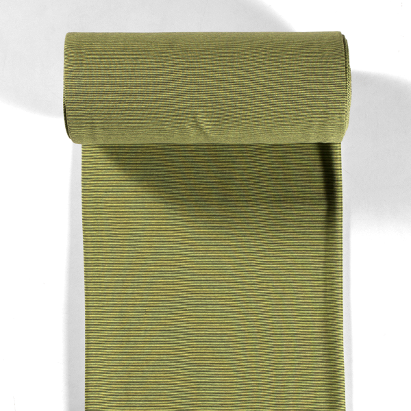 Bündchen-Steffi-35er Schlauch-Streifen-Khaki