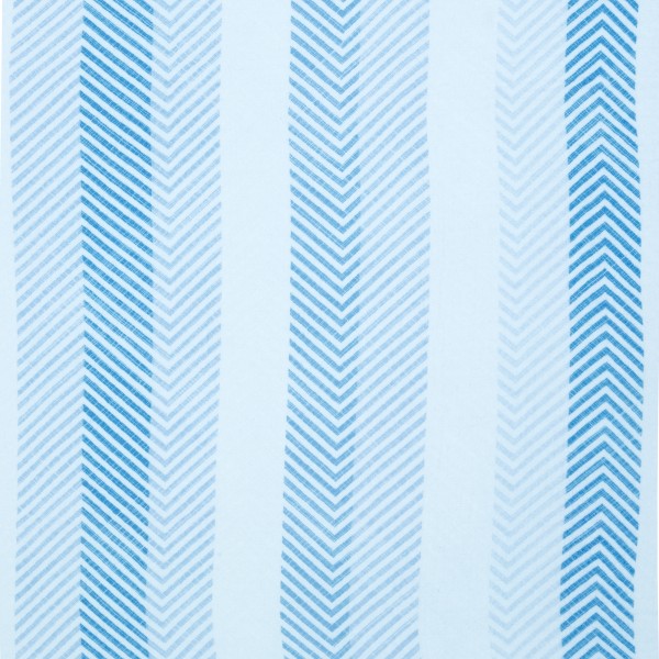 Musselin bedruckt THEA Zickzack Muster Blau von Swafing