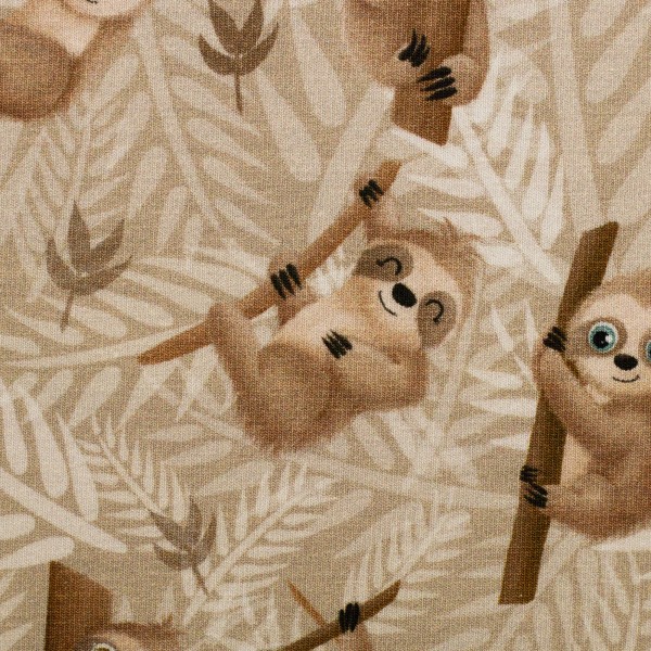 Baumwolljersey bedruckt Lazy Jungle By Mrs Mint Design