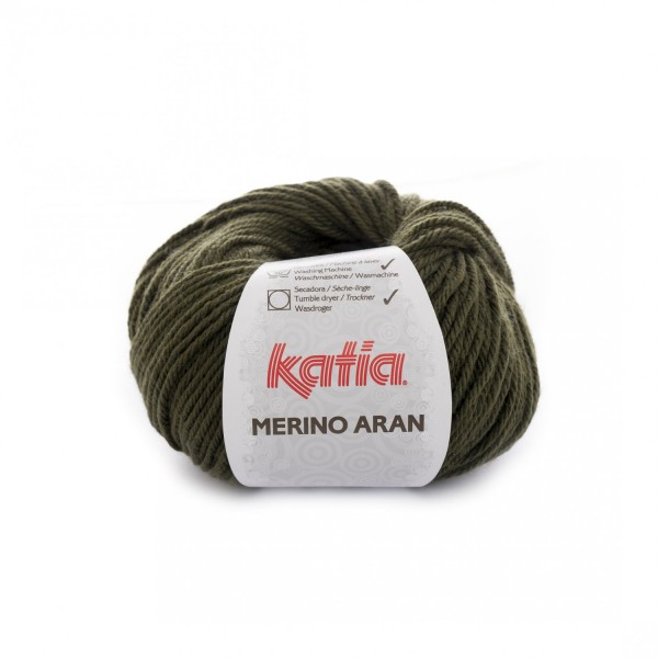 Merino-Aran-Wolle-Mittelgrün