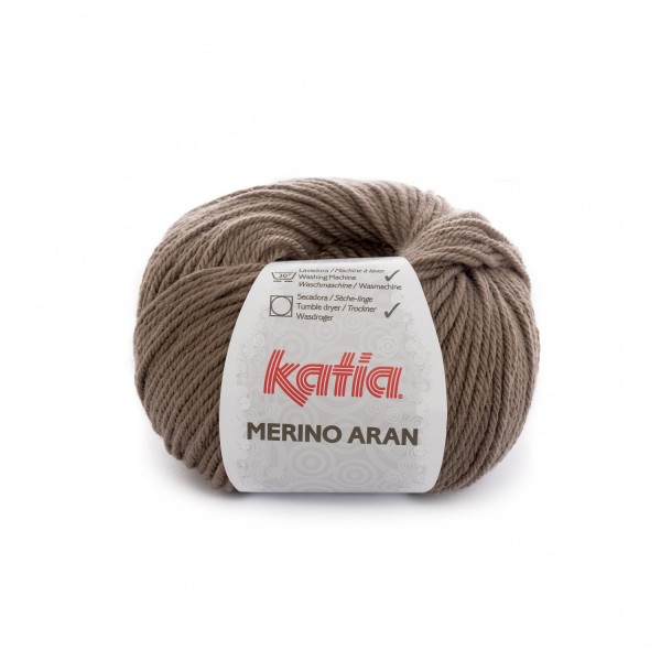 Merino-Aran-Wolle-Braun