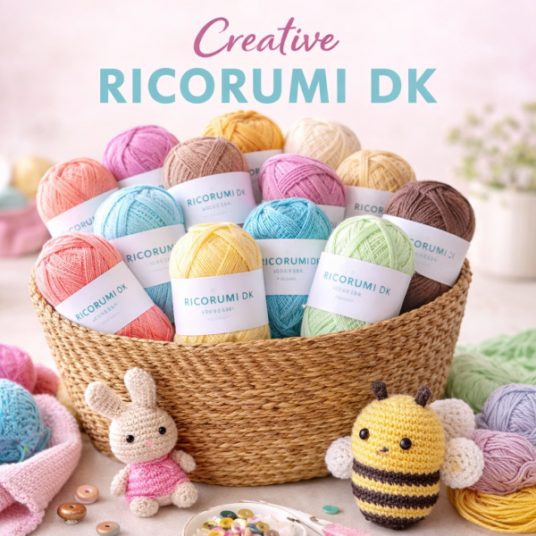 Rico Design Creative Ricorumi DK 25g 57,5m – Baumwollgarn für Amigurumi & Häkelprojekte