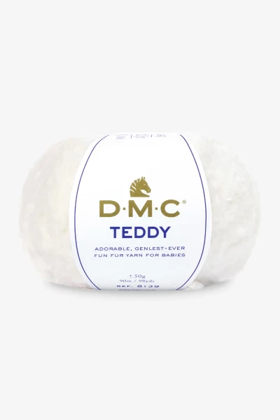 DMC Teddy Garn – Flauschiges Babygarn aus 100% Polyamid, 50g / 90m