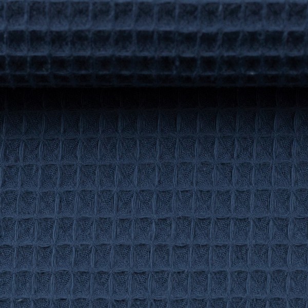 Waffelpique-Nelson-fein-Blau